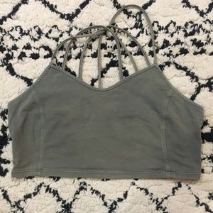 American Eagle large strappy bralette army green